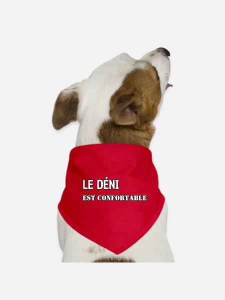 Le déni est confortable. - Bandana pour chien - rouge - Devant