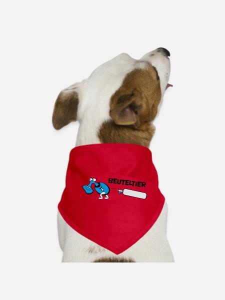 Beuteltier - Anästhesie Fun Cartoon - Hunde-Bandana - Rot - Vorne