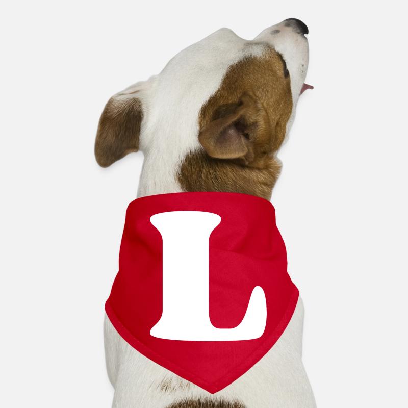Buchstabe l Hunde-Bandana