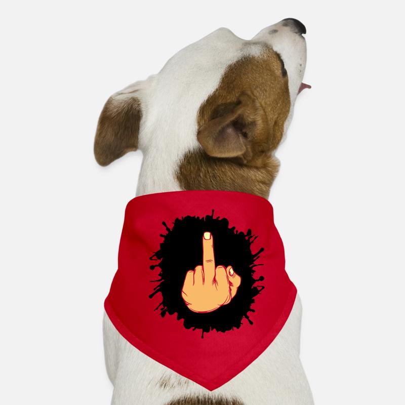 Splatter middle finger Dog Bandana