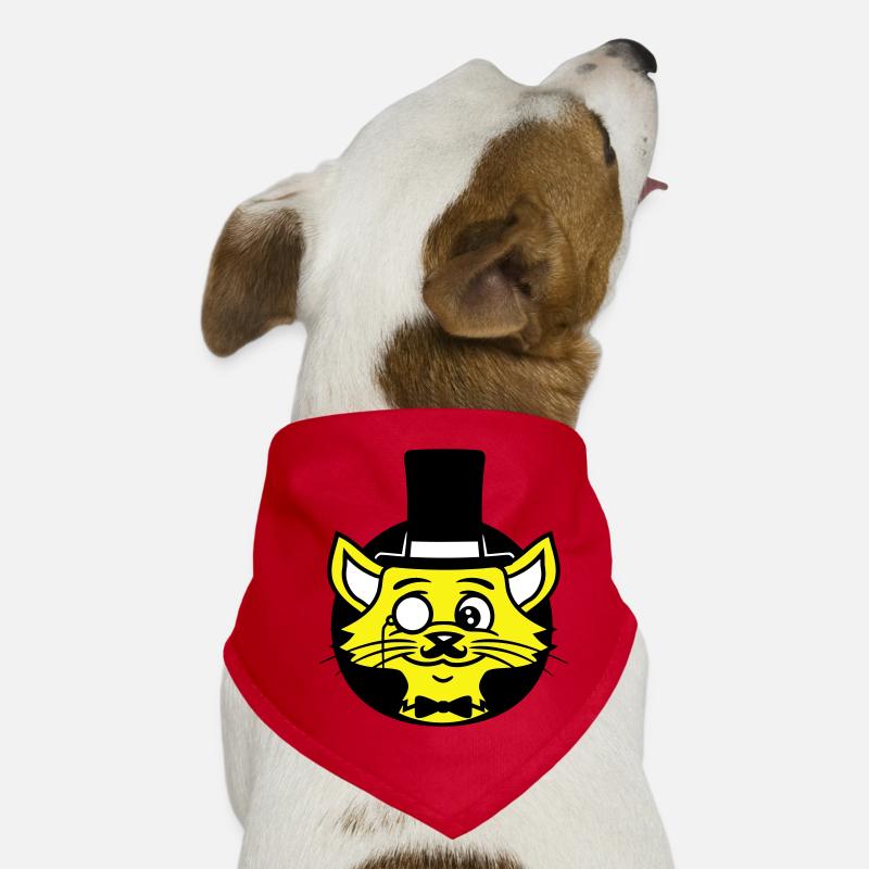 Sir Katze Gentleman Zylinder Monokel Reicher Herr Hunde-Bandana