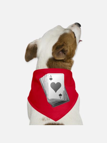 Cards black/white - Hunde-Bandana - Rot - Vorne