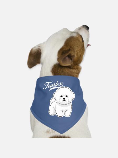 Poodle Courage - Dog Bandana - red - Front