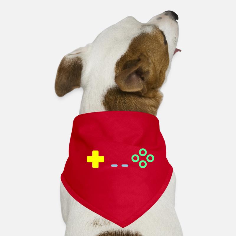 Boutons de manette de jeu Rétro Vector Bandana pour chien