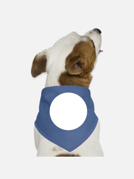 Grand cercle blanc minimalisme - Bandana pour chien - rouge - Devant