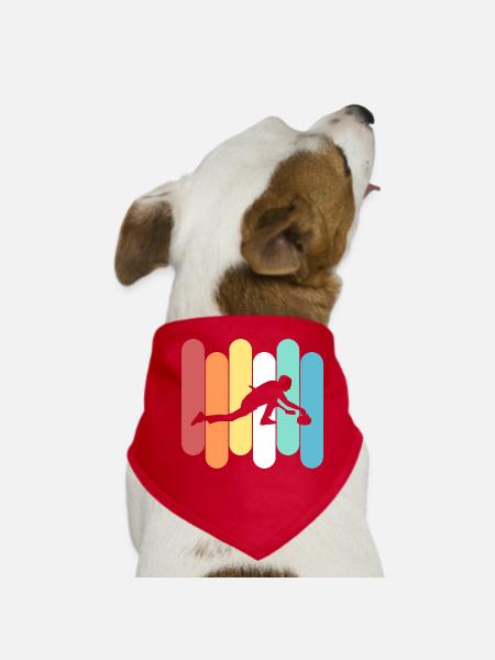 Curling - Hunde-Bandana - Rot - Vorne