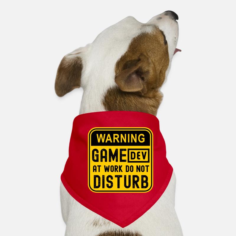 AVERTISSEMENT JEU DEV AU TRAVAIL NE PERTURBENT PAS Bandana pour chien
