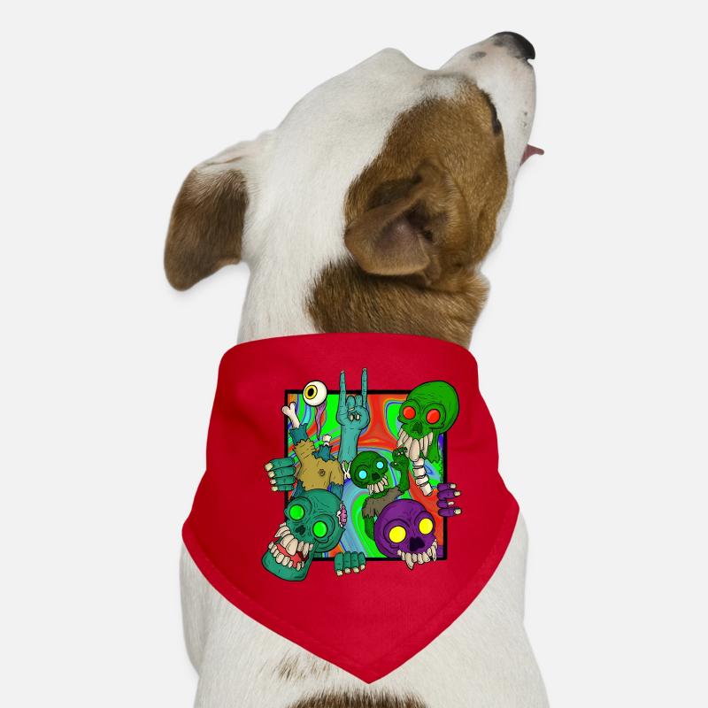 Trippy Goa Psychedelisch Rave Trip Pilze Hunde-Bandana