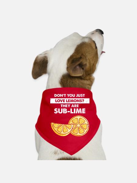 Limonade Limonade Limonade Limonade Stand Design - Bandana pour chien - rouge - Devant