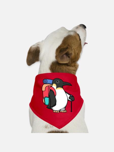 Aventure mignonne d'animaux de randonnée - Bandana pour chien - rouge - Devant