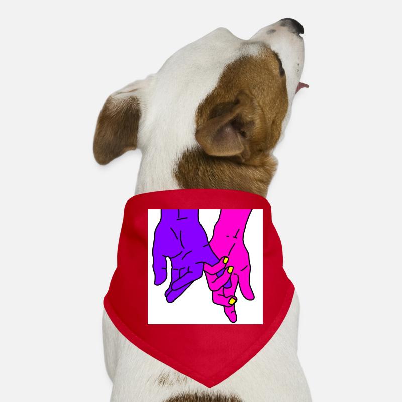mains pourpres Bandana pour chien