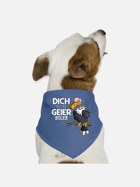 Dich soll der Geier holen - Hunde-Bandana - Rot - Vorne