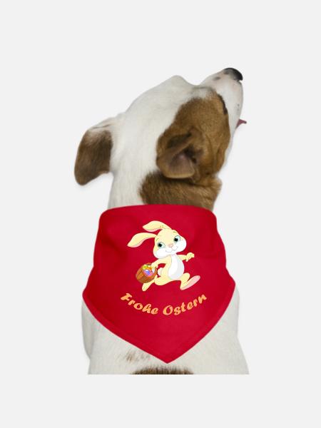 Ostern - Hunde-Bandana - Rot - Vorne