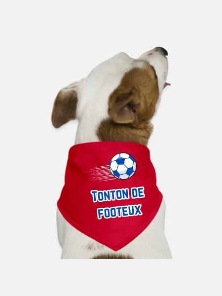 Tee-Shirt Tonton Supporter Football - Bandana pour chien - rouge - Devant