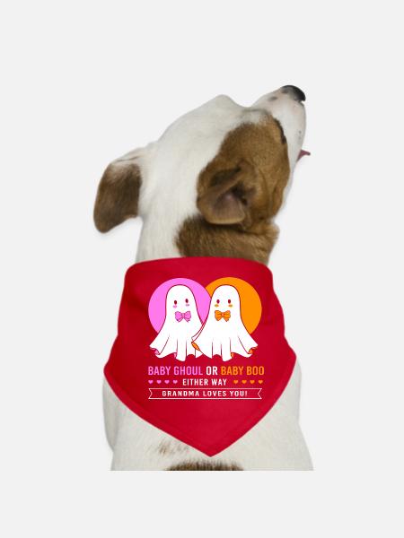 Révélation du sexe d’Halloween - Bandana pour chien - rouge - Devant