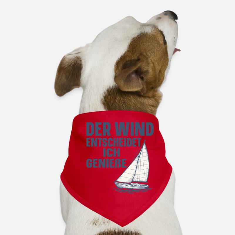 The wind decides, I enjoy. Sail motif Dog Bandana