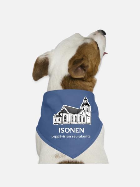 Isonen Leppävirta Kirche - Hunde-Bandana - Rot - Vorne