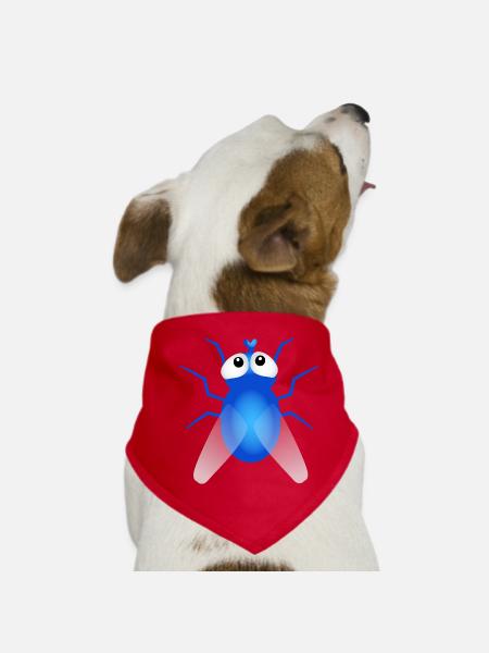 Fly - Dog Bandana - red - Front