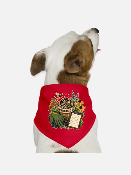 POLLEN TUBE CHECK Plants - Dog Bandana - red - Front