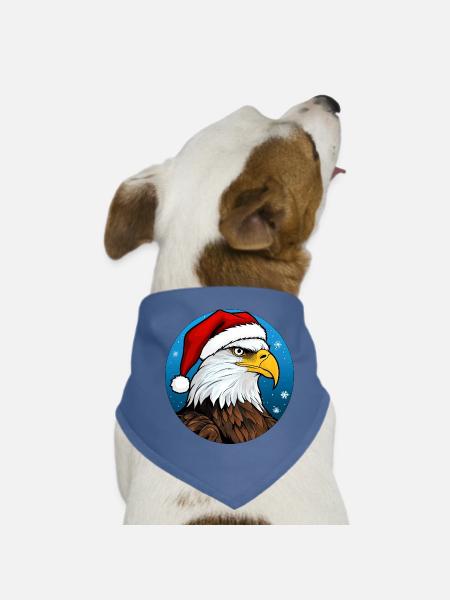 Adler Weihnachtsmann - Hunde-Bandana - Rot - Vorne