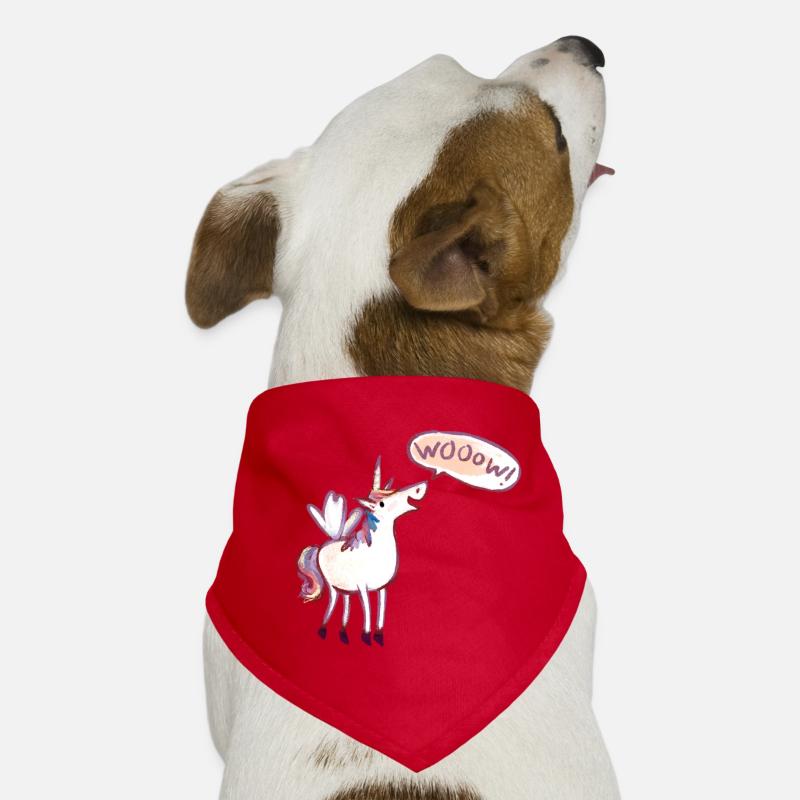 Unicorn Comic, wow, amazed Dog Bandana