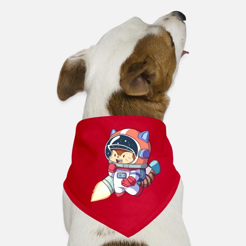 Astronaute chat en combinaison spatiale Bandana pour chien