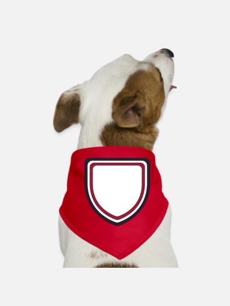 Coat of Arms Frame Bordeaux - Design your own text - Dog Bandana - red - Front