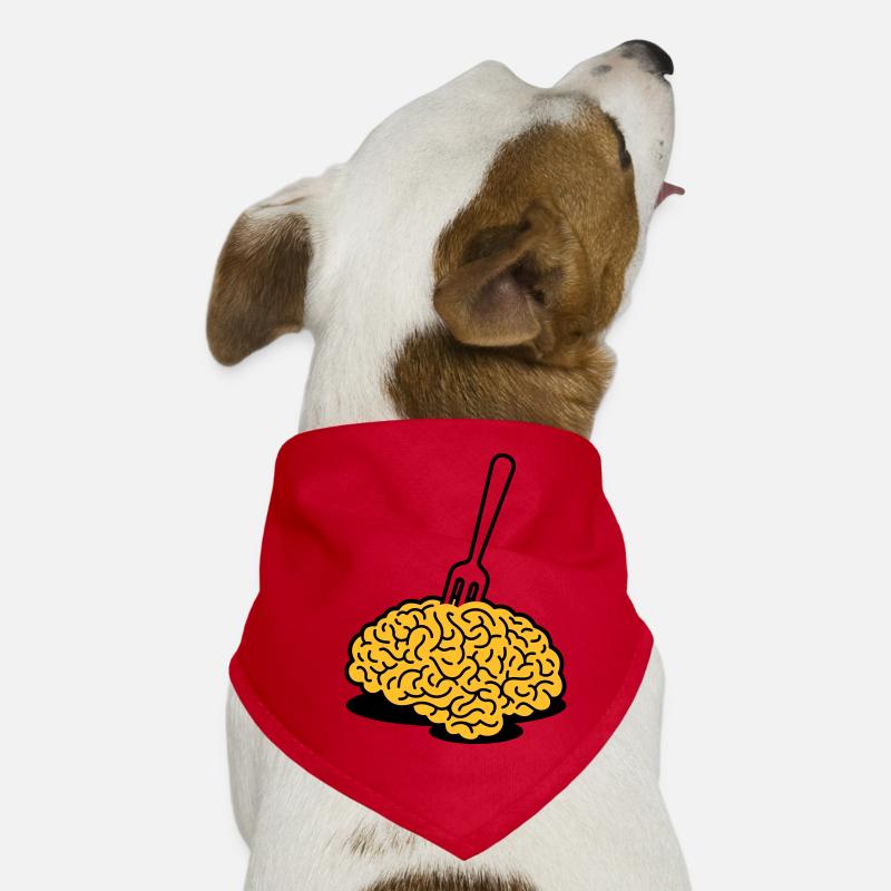 A brain with a fork Dog Bandana