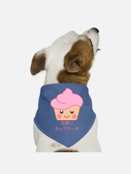 cupcake kawaii - Bandana pour chien - rouge - Devant