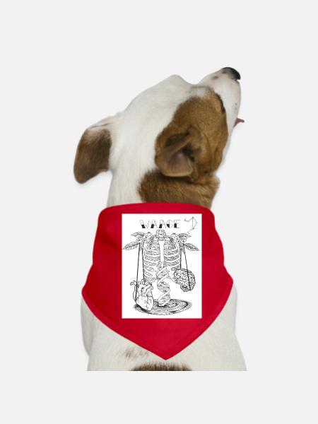 Waage skurril - Hunde-Bandana - Rot - Vorne