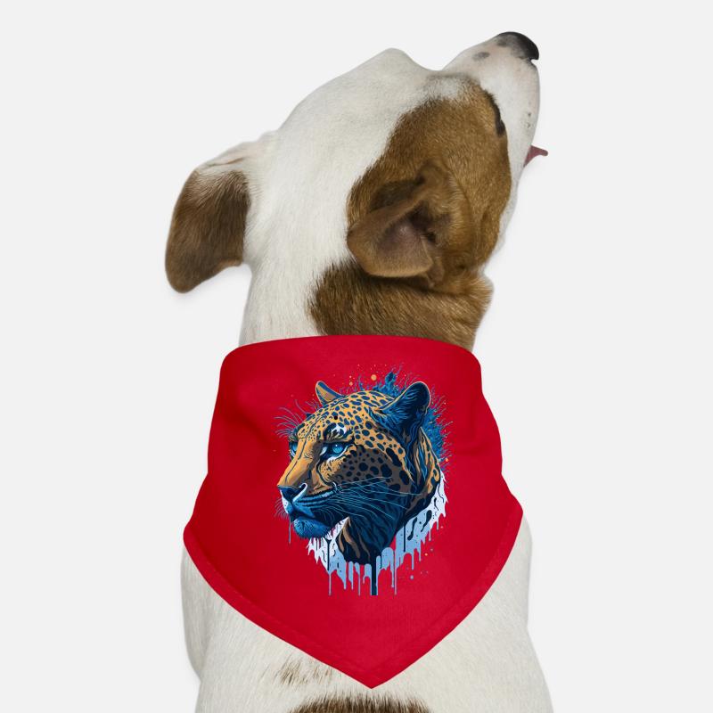 Illustration du grand chat léopard Bandana pour chien