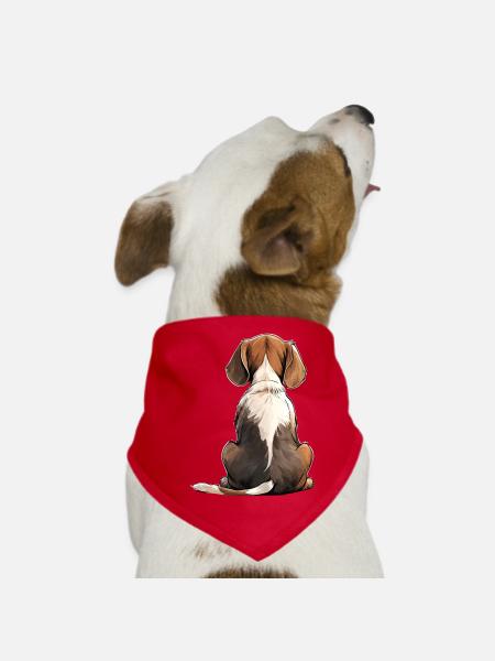 Beagle - Bandana pour chien - rouge - Devant