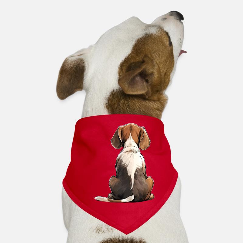 Beagle - Hunde-Bandana - Rot