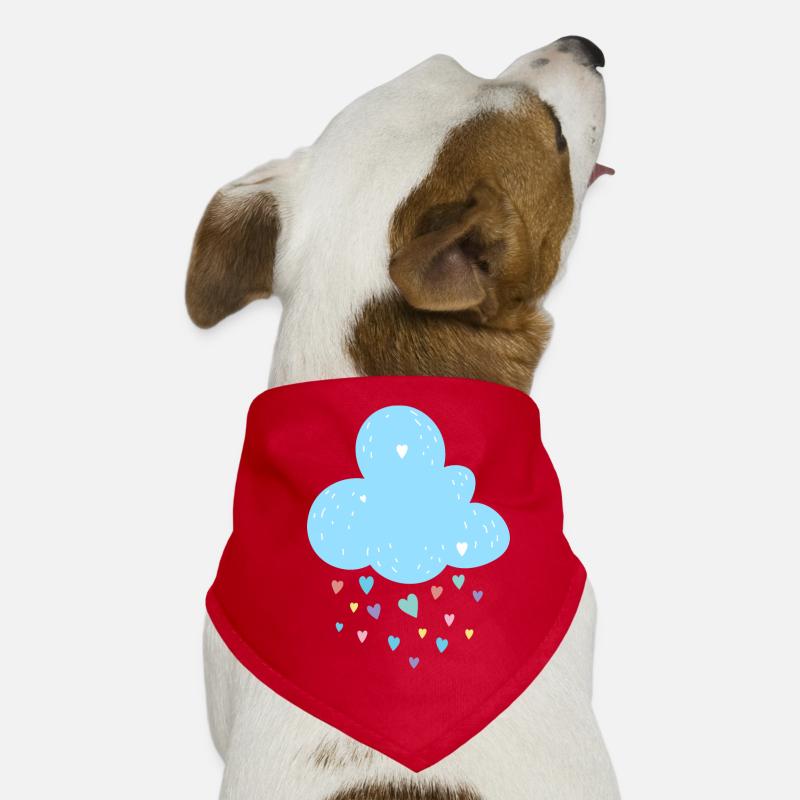 Nuage Pastel Coeurs Douche Bandana pour chien