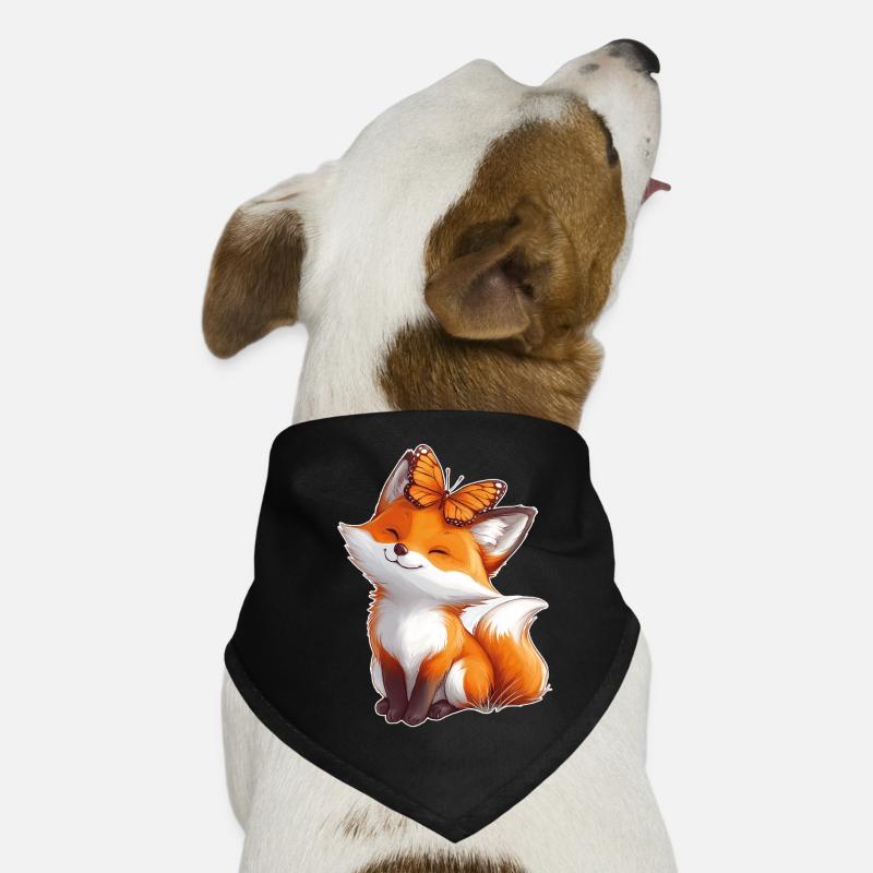 Fox with Butterfly Dog Bandana