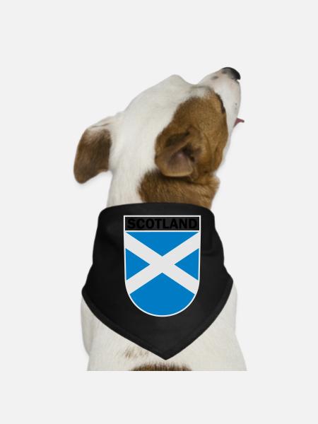 Scotland Wappen - Hunde-Bandana - Schwarz - Vorne