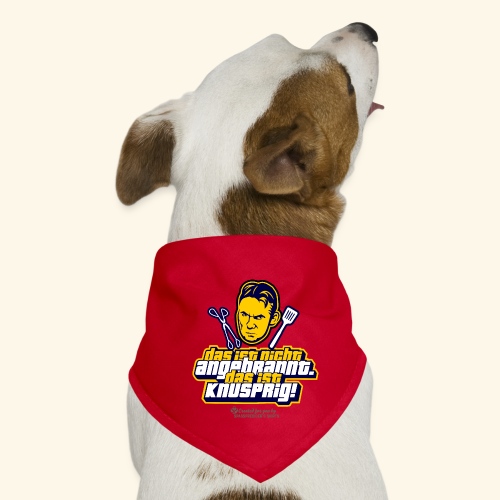 Grillen T-Shirt Spruch nicht angebrannt - Hunde-Bandana