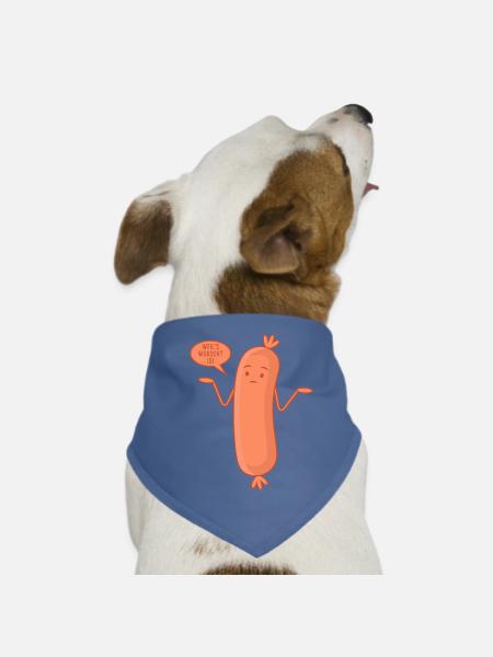 Wurst Bockwurscht Egal Bockwurst Weil's wurscht is - Hunde-Bandana - Rot - Vorne