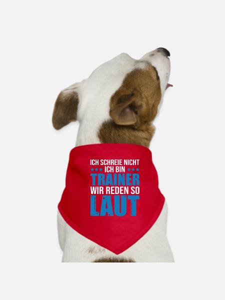 Fußballtrainer Spruch Bester Trainer Fußballcoach - Hunde-Bandana - Rot - Vorne