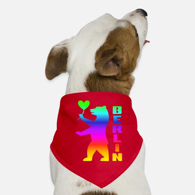 Pride Berlin Bear with Heart Rainbow Flag Dog Bandana