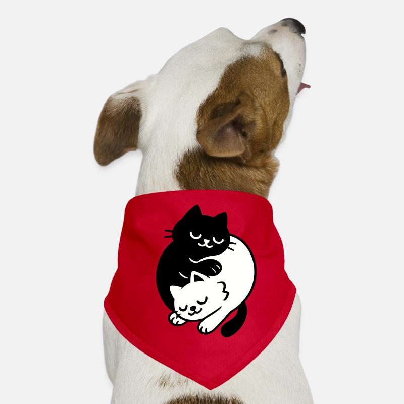 Ying-Yang Cats #2 Dog Bandana