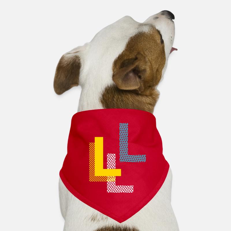 Buchstabe L Hunde-Bandana