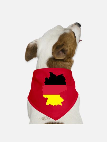 Germany - Dog Bandana - red - Front