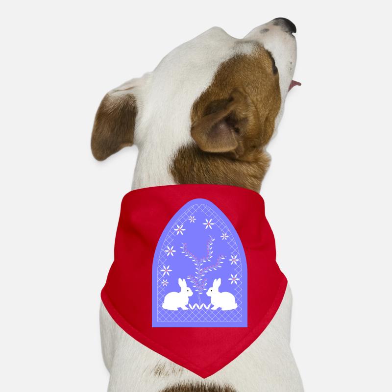 Les lapins dans le jardin Bandana pour chien
