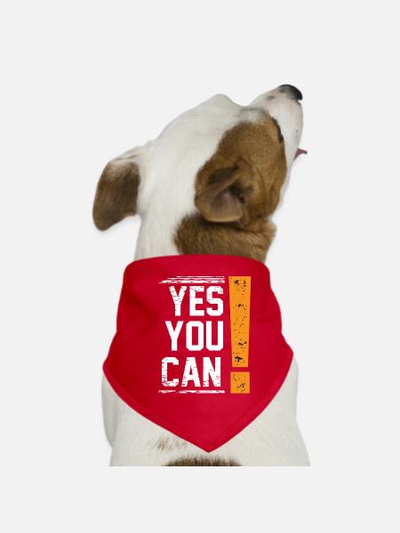 OuiYouCan - Bandana pour chien - rouge - Devant