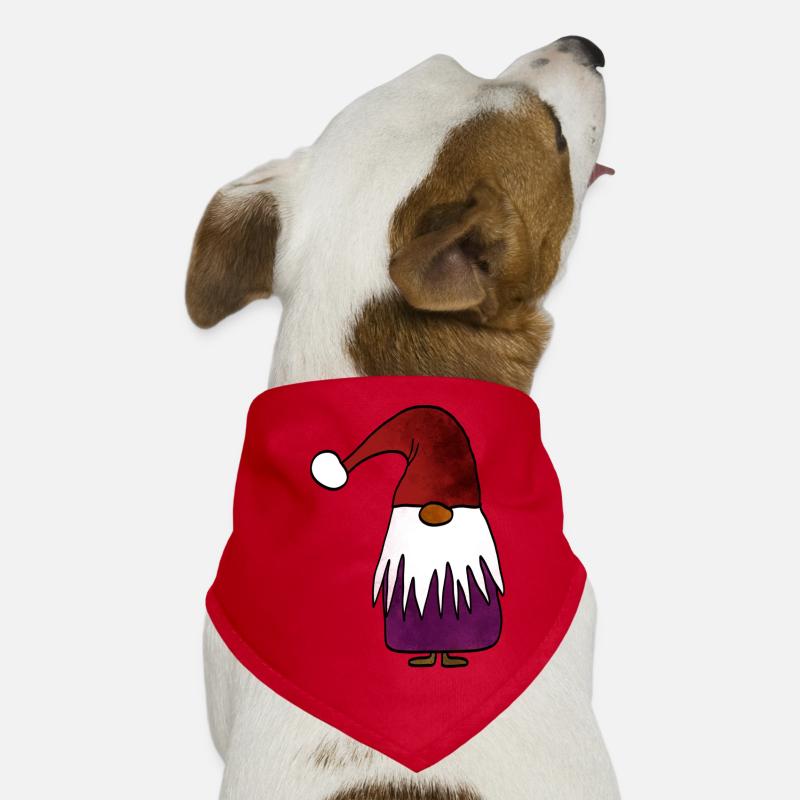 Creative Christmas gnome with color-distorted hat Dog Bandana