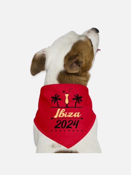 ibiza 2024 - Hunde-Bandana - Rot - Vorne