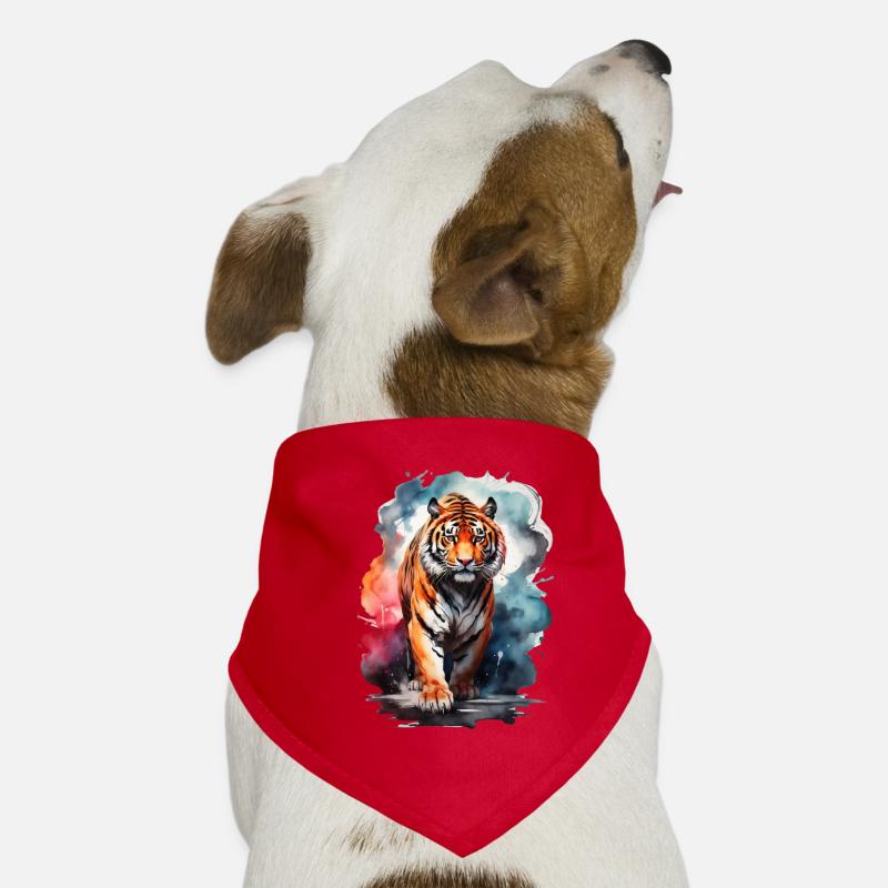 Tigergeist - Hunde-Bandana - Rot