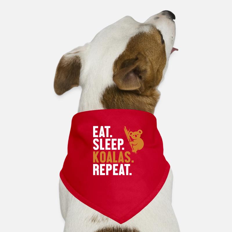 Manger Dormir Koalas Répéter Koalabear Eucalyptus Bandana pour chien