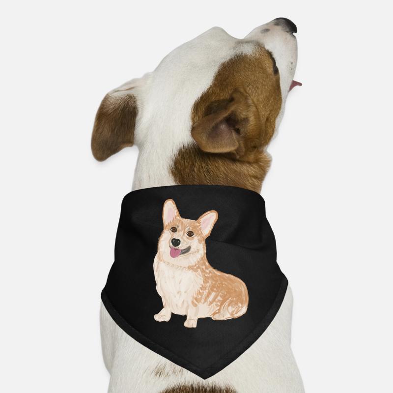 Sitzender Corgi Hunde-Bandana